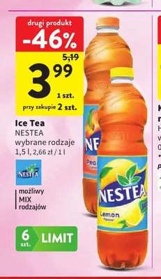Herbata mrożona Nestea Lemon promocja w Intermarche