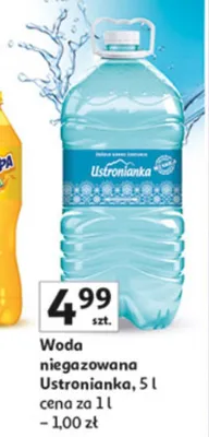 Woda niegazowana Ustronianka promocja w Auchan