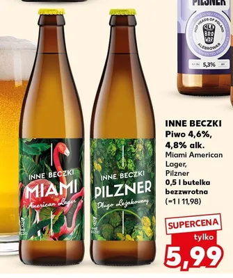 Piwo Miami American Lager, Pilzner 4,6%, 4,8% alk. promocja w Kaufland