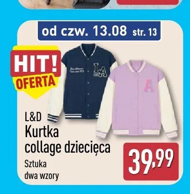 Kurtka collage dziecięca L&D promocja w Aldi