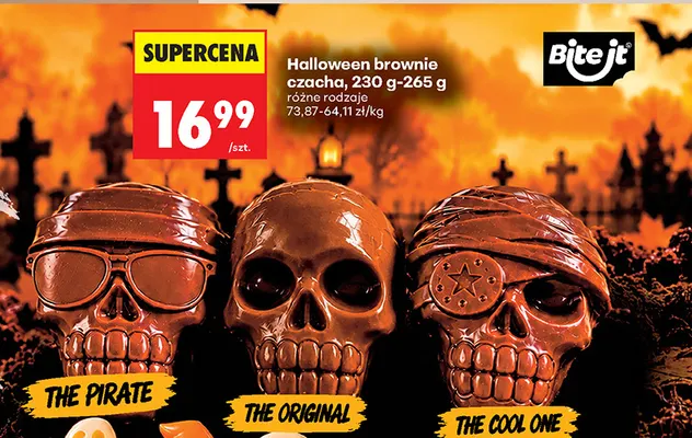 Halloween brownie czacha Bite it promocja w Biedronka