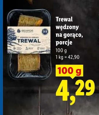 Trewal wędzony na gorąco porcje Seamor promocja w Lidl