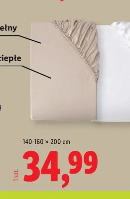 Prześcieradło flanelowe z gumką Livarno 140-160x200 cm promocja w Lidl