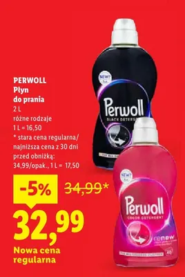 Płyn do prania Perwoll Renew Black promocja w Lidl
