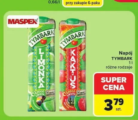 Napój Tymbark Limonka promocja w Carrefour Market