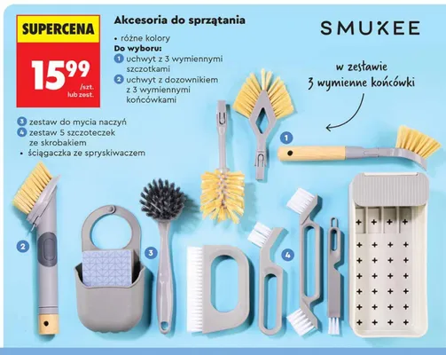 Akcesoria do sprzątania - ściągaczka ze spryskiwaczem promocja w Biedronka