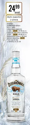 Wódka Żubrówka Biała promocja w Dino