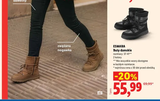 Buty damskie Esmara promocja w Lidl