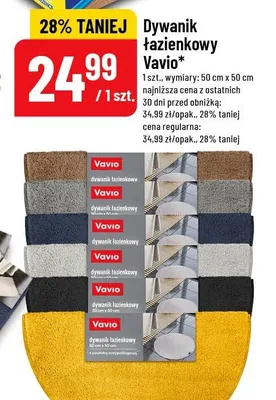 Dywanik łazienkowy 50 cm x 50 cm promocja w POLOmarket