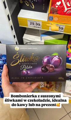 Śliwka w czekoladzie promocja w Dino