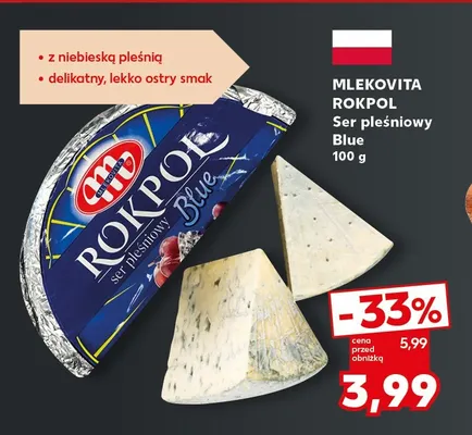 Ser pleśniowy Rokpol Blue Mlekovita promocja w Kaufland