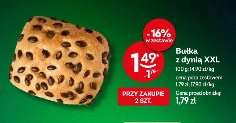 Bułka z dynią XXL promocja w Żabka