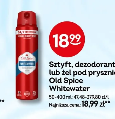 Sztyft Old Spice Whitewater promocja w Żabka