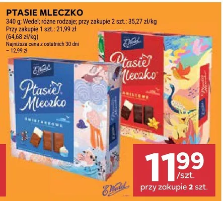 Ptasie Mleczko E.Wedel promocja w Stokrotka