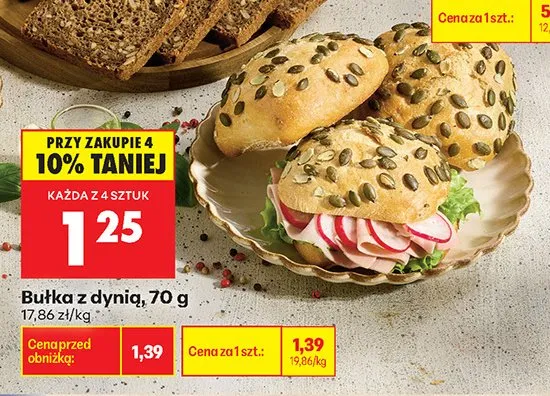 Bułka z dynią promocja w Biedronka