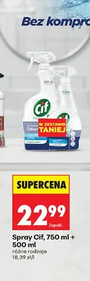 Spray do czyszczenia Cif 2-pak promocja w Biedronka