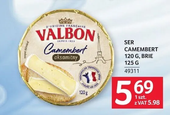 Ser Camembert Valbon promocja w Selgros