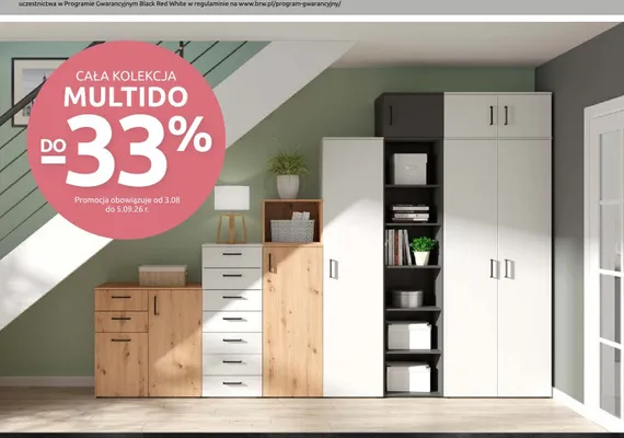 Kolekcja mebli Black Red White Multido promocja w Black Red White