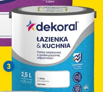Farba kolorowa Dekoral Łazienka & Kuchnia promocja w Castorama