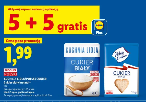 Cukier biały kryształ Kuchnia Lidla promocja w Lidl