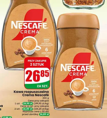 Kawa rozpuszczalna Crema Nescafé promocja w Dino