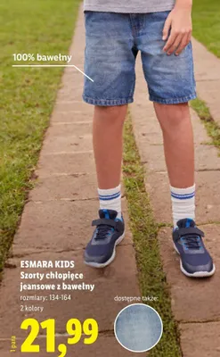 Szorty chłopięce jeansowe z bawełny promocja w Lidl