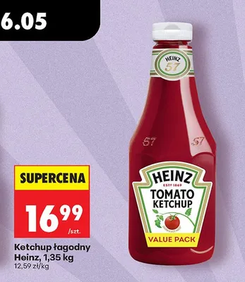 Ketchup łagodny Heinz promocja w Biedronka