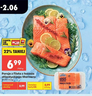 Porcje z fileta z łososia atlantyckiego Marinero promocja w Biedronka