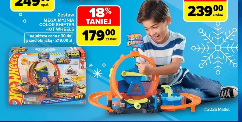 Zestaw Mega Myjnia Color Shifter Hot Wheels promocja w Carrefour