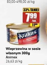Wieprzowina w sosie własnym Krakus promocja w API Market