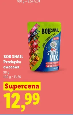 Przekąska owocowa Bob Snail Stripes Mix 7-pak promocja w Lidl