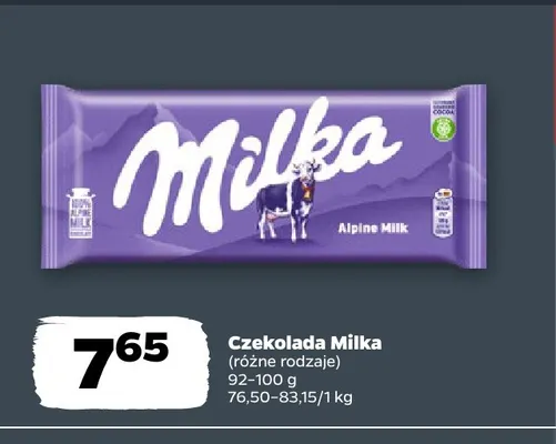 Czekolada Milka promocja w Netto