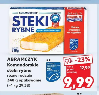 Steki rybne Komandorskie Abramczyk promocja w Kaufland