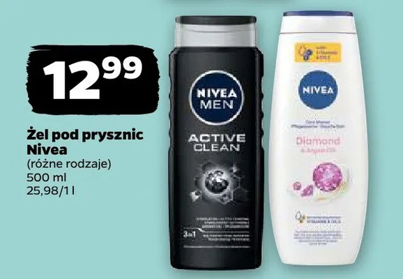 Żel pod prysznic Nivea Diamond & Argan Oil promocja w Netto