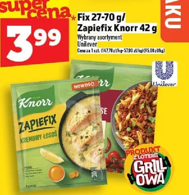 Zapiefix Knorr kremowy łosoś Unilever promocja w TOPAZ