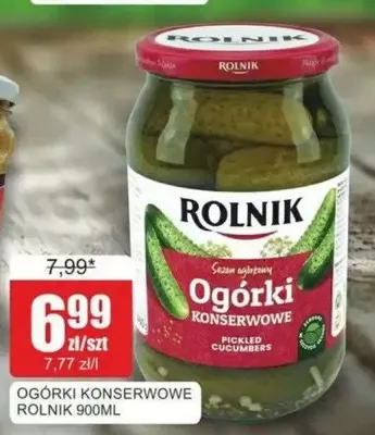Ogórki konserwowe Rolnik promocja w Bingo