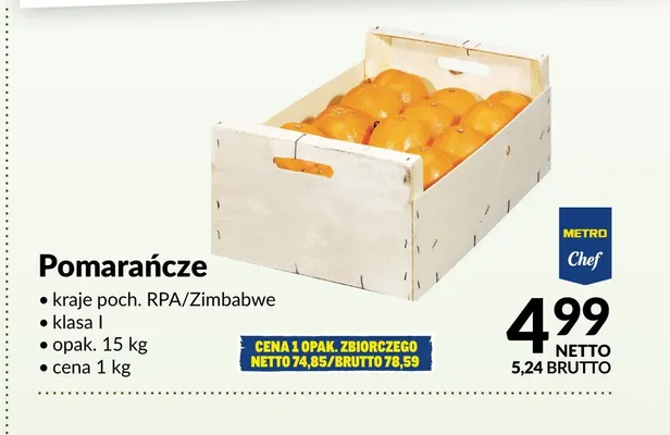 Pomarańcze Metro Chef promocja w Makro