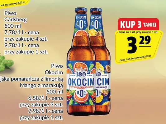 Piwo bezalkoholowe Okocim promocja w Prim Market