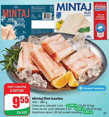 Mintaj filet kostka promocja w Dino
