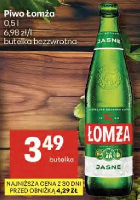 Piwo Łomża promocja w Delikatesy Centrum