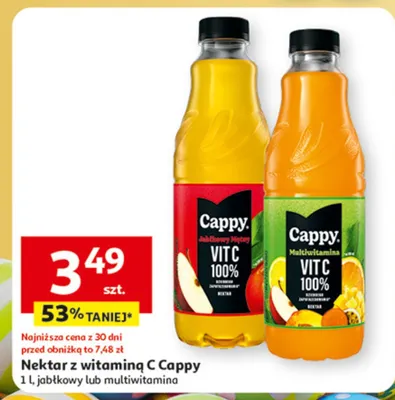 Nektar z witaminą C jabłkowy lub multiwitamina promocja w Auchan