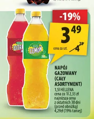 Napój Gazowany Hellena promocja w Arhelan