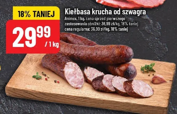 Kiełbasa krucha od Szwagra promocja w POLOmarket
