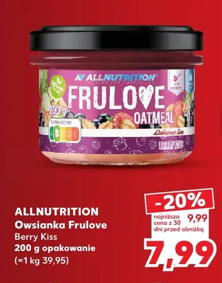 Owsianka Frulove Berry Kiss Allnutrition promocja w Kaufland
