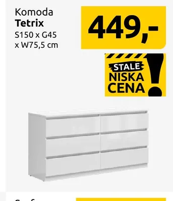 Komoda Tetrix promocja w Black Red White