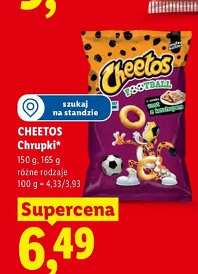 Chrupki Cheetos Football tost i ketchup promocja w Lidl