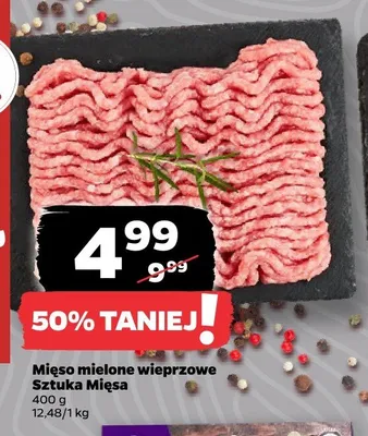 Mięso mielone wieprzowe Sztuka Mięsa promocja w Netto