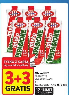 Mleko UHT Wypasione 3,2% promocja w Intermarche