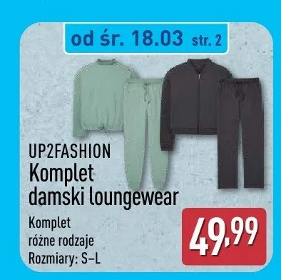 Komplet damski loungewear promocja w Aldi