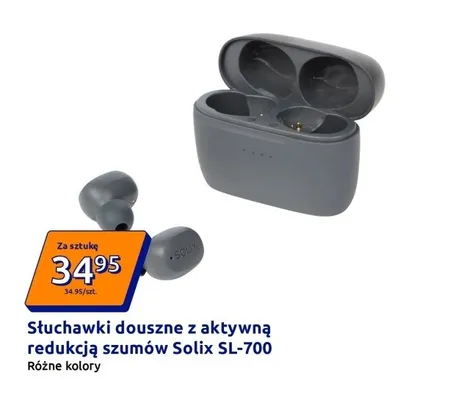 Słuchawki douszne SL-700 z aktywną redukcją szumów, różne kolory promocja w Action